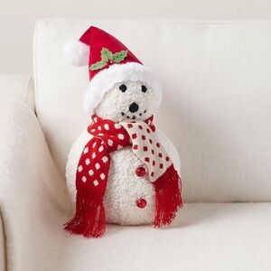 Pottery Barn Pillow Arlene The Snowman New With Tag